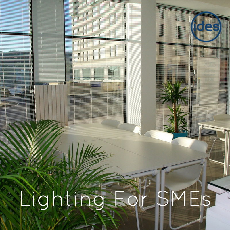 Images illustrating a blog post explaining the importance of good office lighting and lighting for SME's