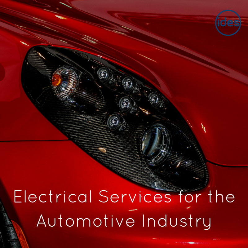 Image illustrating a blog post by IDES UK about the auto industry and the specialist automotive electrical services they supply